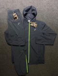 Asics Core Tracksuit-Steel Grey/Vital Green