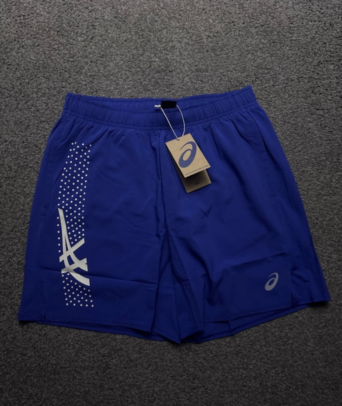 Asics Icon 7 Inch Shorts-Dark Cobalt/Cream