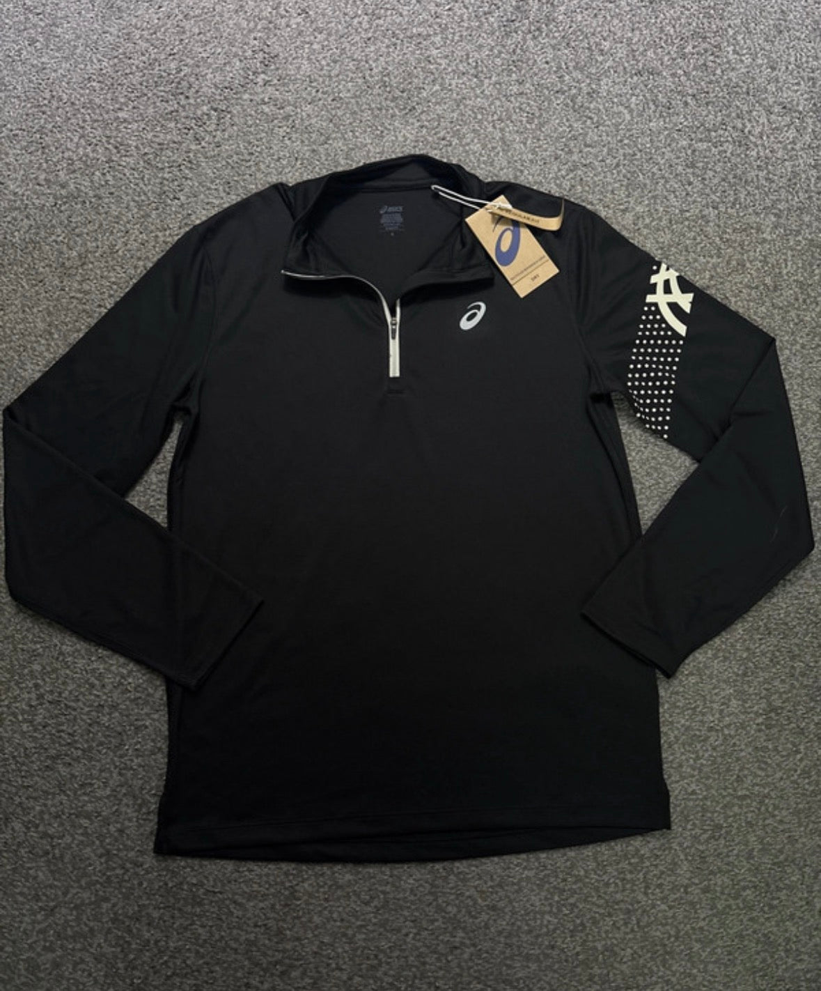 Asics Icon 1/4 Zip-Black/Cream