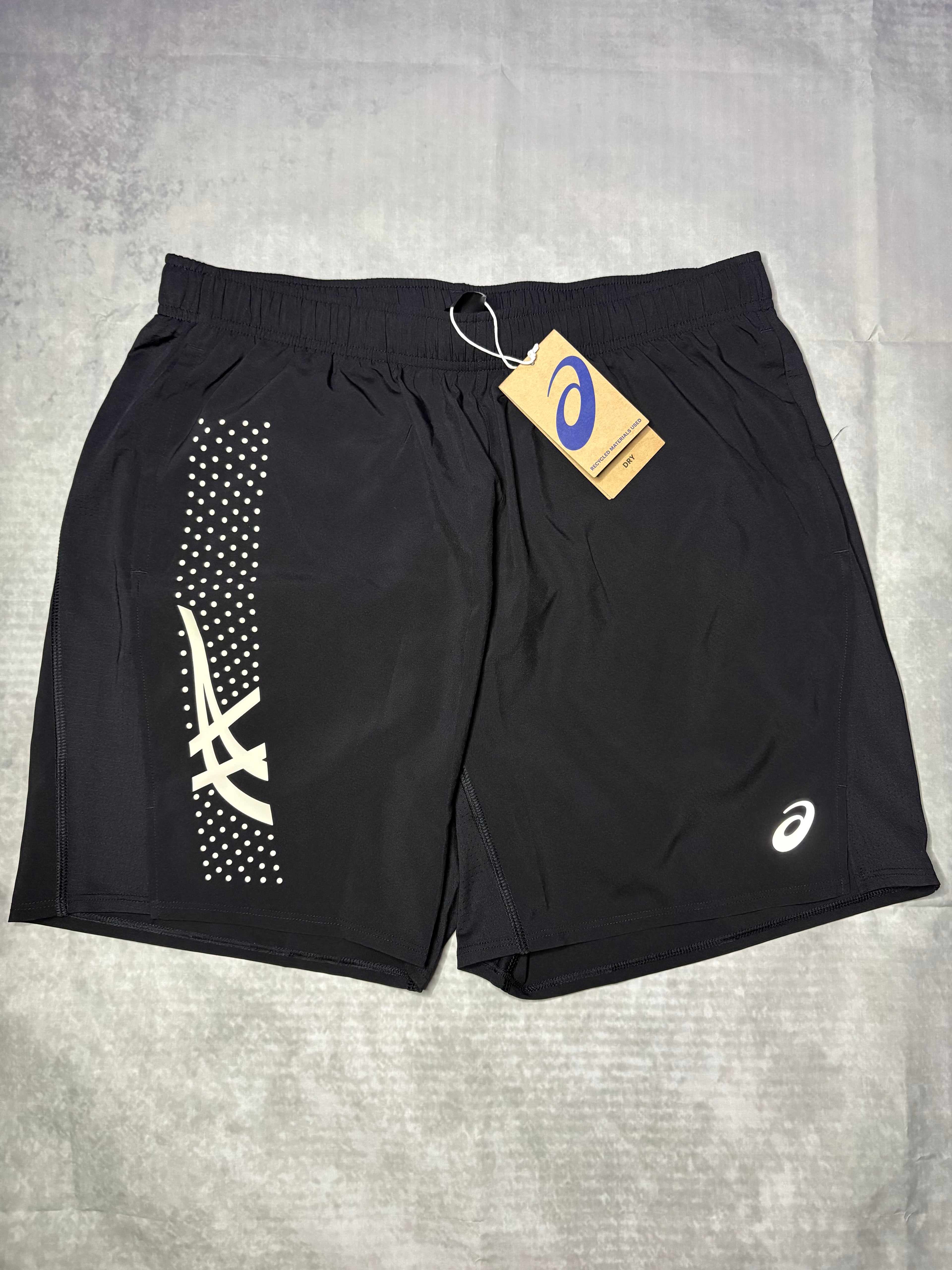 Asics Icon 7 Inch Shorts-Black/Cream